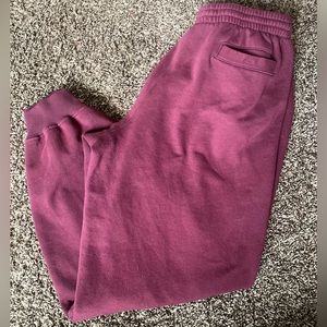 Super thick maroon jogger sweatpants